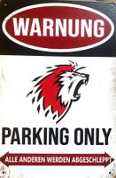 HC Lausanne Parking Only Blechschild Eishockey Ice Deutsch
