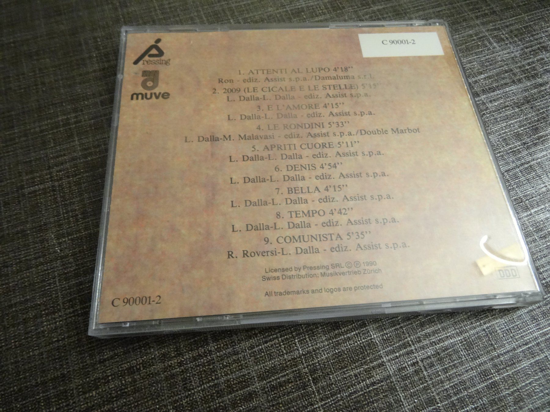 CDs: Lucio Dalla - Cambio CD – Gebraucht aus Olten von Disc-Ausverkauf 1