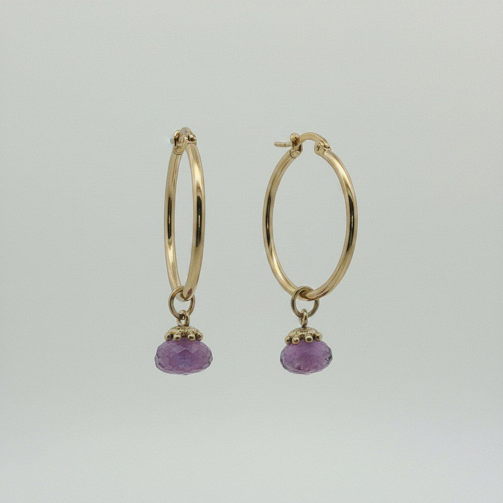 Olga Ribler Orecchini pendenti & Orecchini a lobo: Set - Basic Edelstahl Creolen 30 mm mit Charms – Nuovo (secondo la descrizione) da Luzern venduto da Schmuckoutlet 3