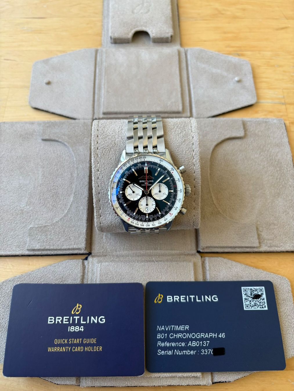 Breitling Orologi: Breitling Navitimer B01 Chronograph 46 Fullset mit Garantie – Usato da Birsfelden venduto da Mynos 1