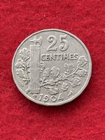 Monnaie France 🇫🇷 1904 25cts 22 pans 7grammes