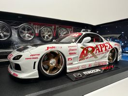 Mazda RX-7 1:18, weiss, Import Racer, Jada Toys, inkl. OVP