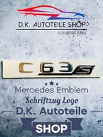 Mercedes AMG C63 S Emblem Schriftzug Neu in Chrom/Schwarz