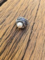 Schmuck: Silber-Ring mit Zuchtperle-Nr. 8
