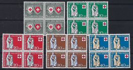 Pro Patria Viererblocks 1957 postfrisch     15660