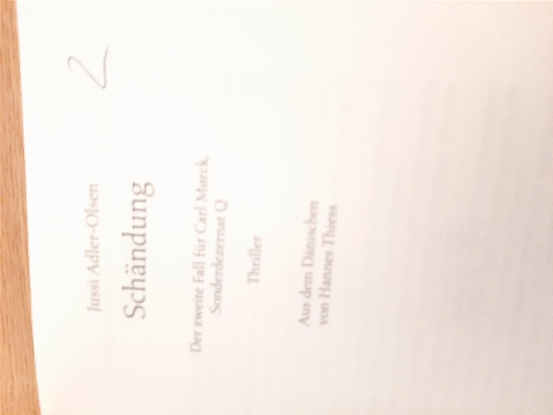 Libri: Adler Olsen Schändung Carl Mørck Fall 2 – Usato da Affoltern am Albis venduto da Sabinezc 3
