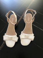 Sandaletten ANNA FIELD weiss mit Schleife Absatzhöhe 5cm Grö