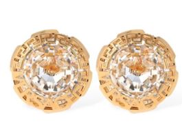 Versace Damen Ohrstecker Aus Kristall Mit Greek-motiv & Logo