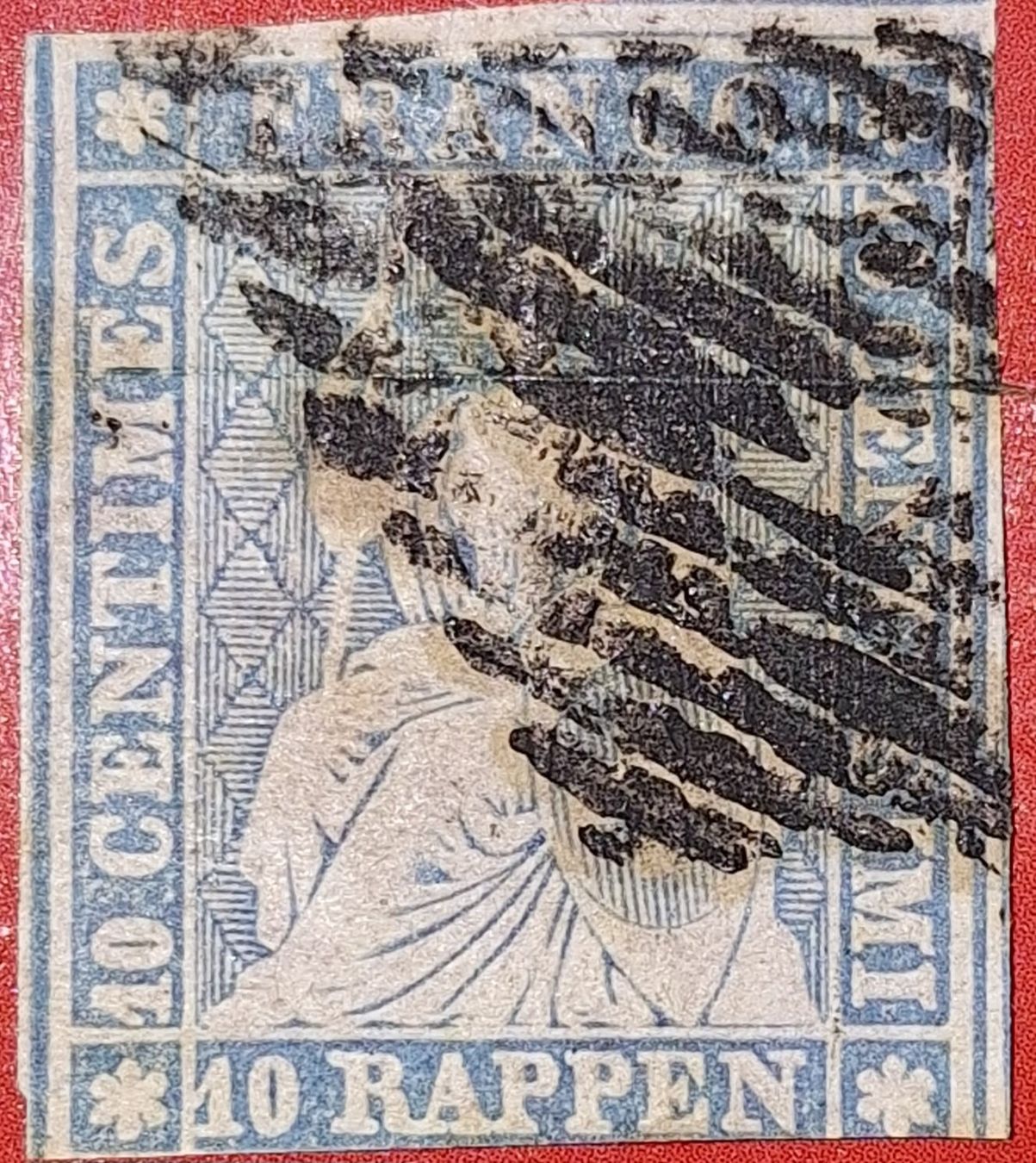 Tutti i francobolli: Strubel 23F mit kl. ATT. Kat. 1300.- – Usato da Balgach venduto da SIMEON27