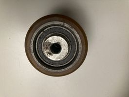 Gummirolle, Durchmesser 8cm, Stöcklin Braun, Palettrolli