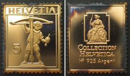 COLLECTION HELVETICA, Tellknabe, 5 Rp. 1910, Silberbarren PP