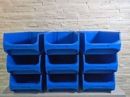 9x Industrie Sichtlagerboxen Lagerboxen Stapelboxen Größe 5