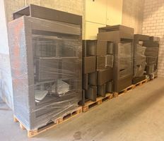 Rattan-Stehtisch / Hocker Braun