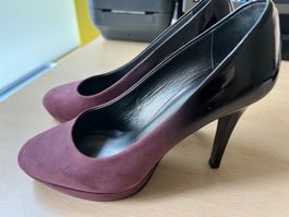Navybooty Damen Pumps, Gr. 37, glanz/matt violett