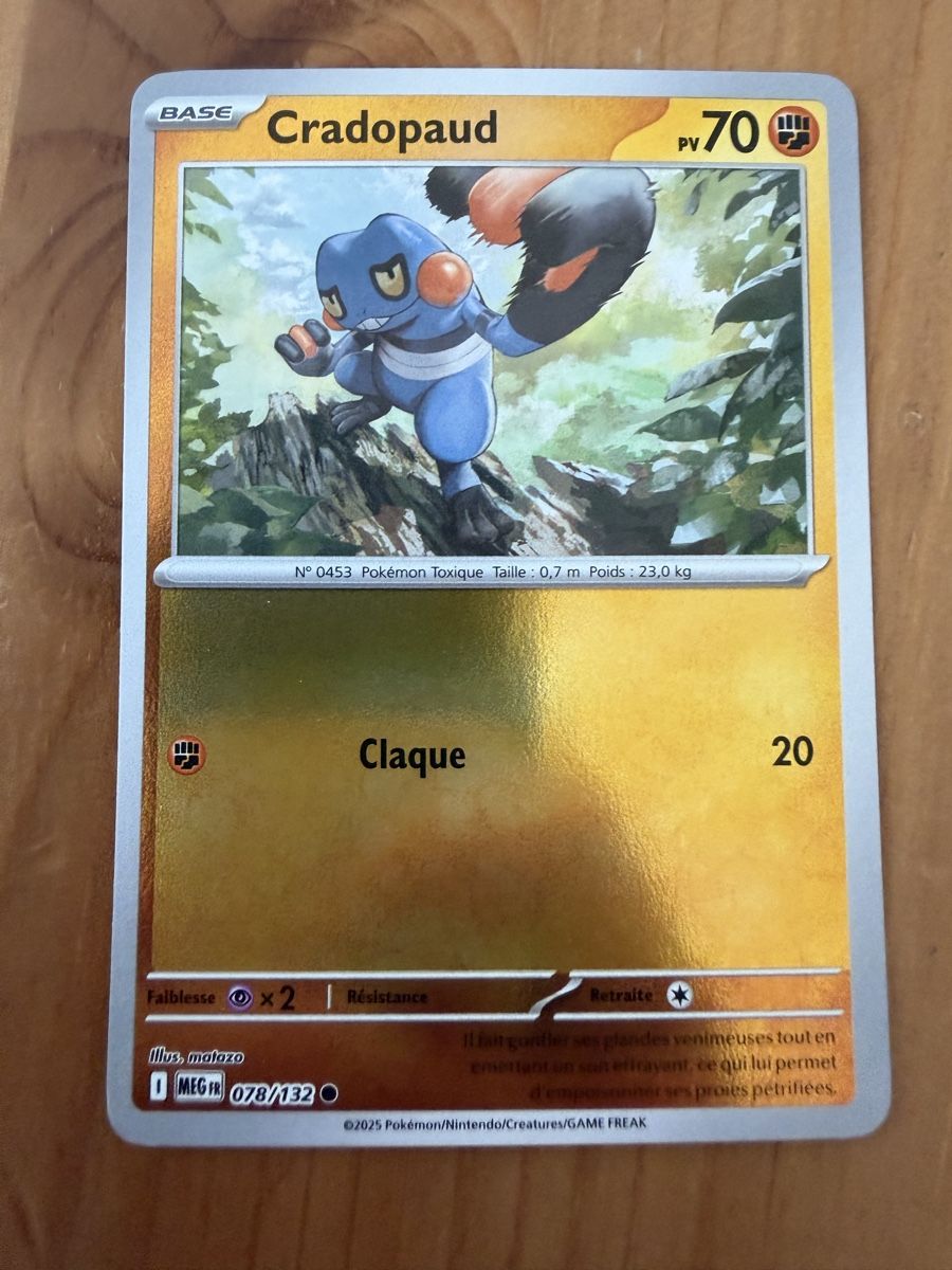 Pokémon Carte collezionabili: Cradopaud (MEG078) – Nuovo (secondo la descrizione) da Vevey venduto da Matx