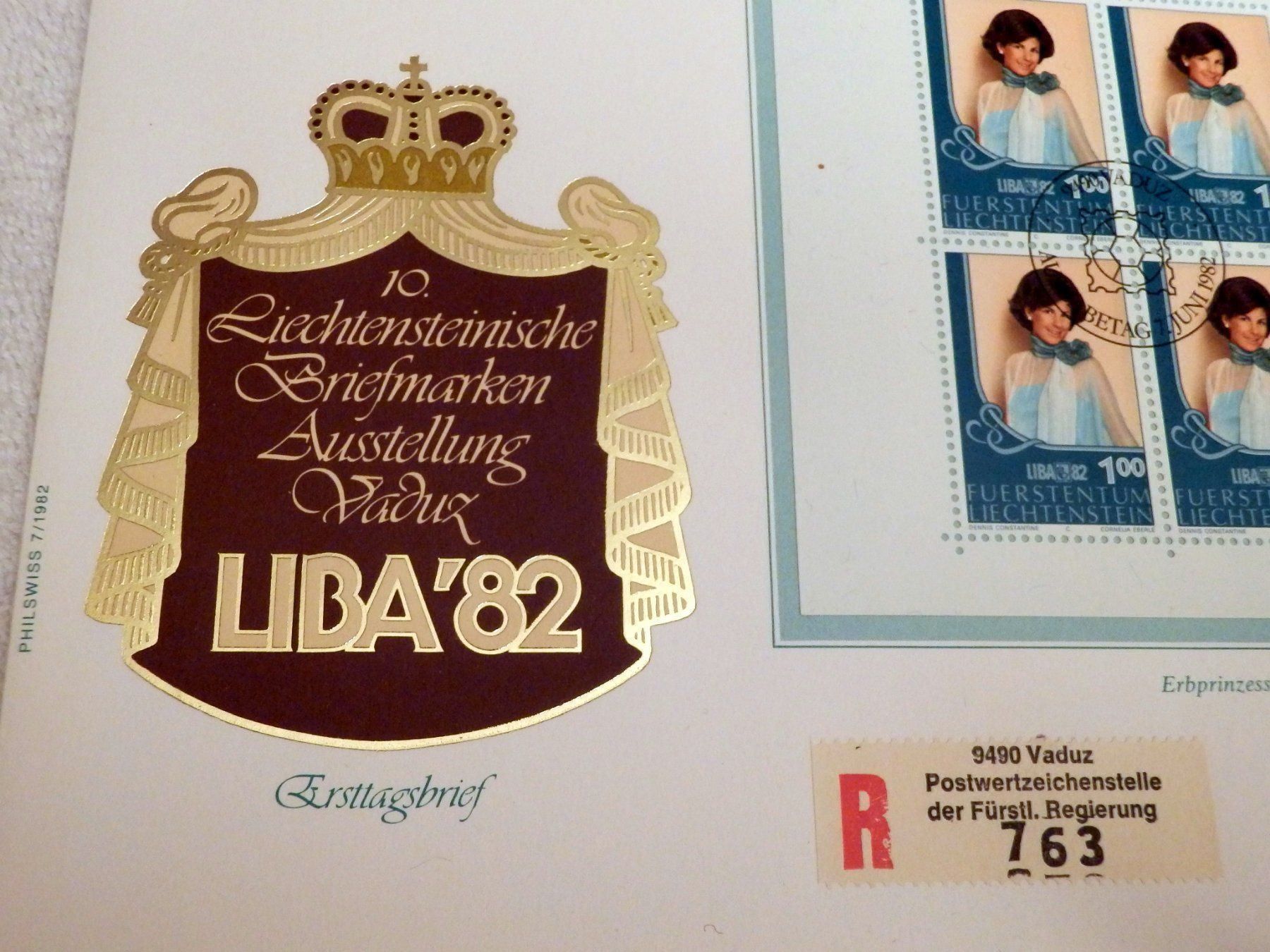 Tutti i francobolli: Lichtenstein, Briefmarkenausstellung Vaduz 1982, Liba82 – Nuovo (secondo la descrizione) da Ueberstorf venduto da dinbau 1