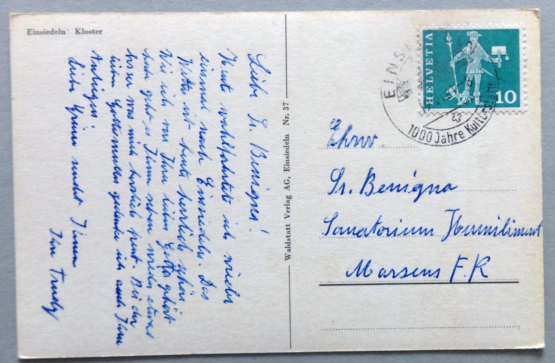 Cartoline postali: Einsiedeln - Kloster – Usato da Fétigny venduto da Billy2miny 1