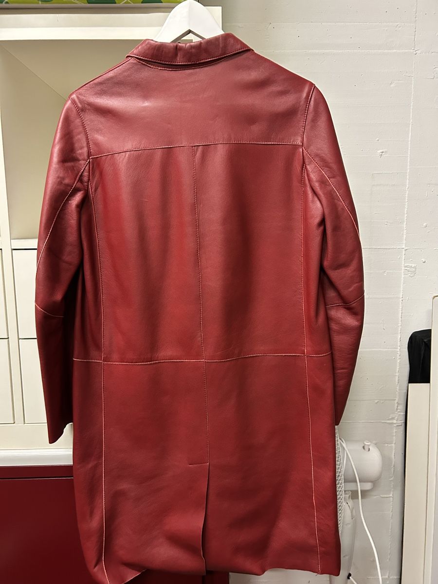 Jacken: Giacca pelle rossa bordeaux – Gebraucht aus Sorengo von at217 1