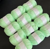 12-teiliges lindgrünes Luxus-Kaschmir-Seidenmischgarn-Set