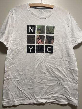 Weisses NYC T-Shirt von Old Navy, Grösse L