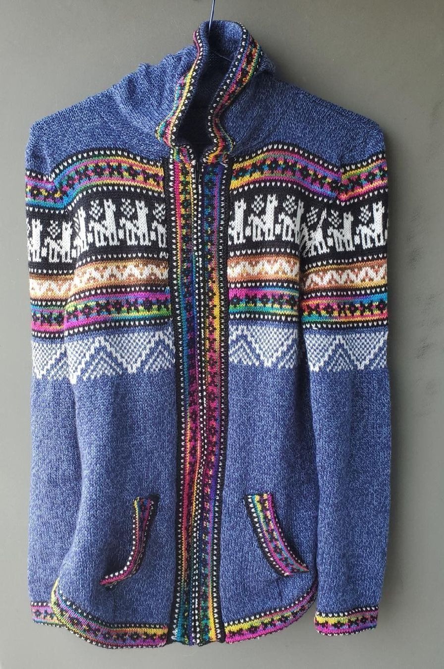 Giacche: wunderschöne Alpaca Strickjacke Pulli, Gr S-M, Neu!! – Nuovo (secondo la descrizione) da Lima- Peru venduto da Alpaka-Haus 7