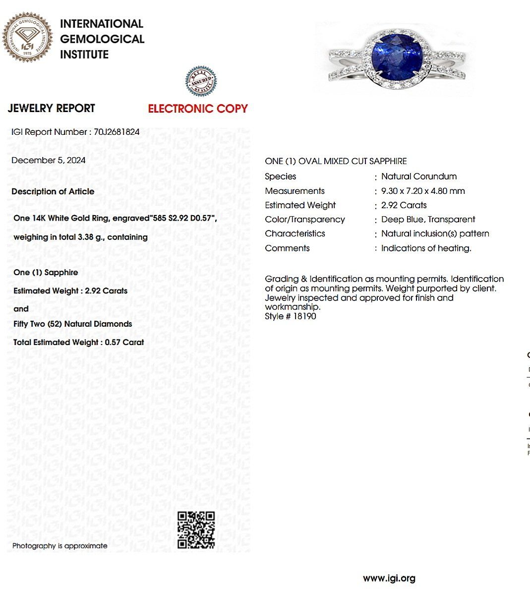 Anelli: Saphir-Ring 14k Weissgold 2,92ct – Nuovo e nell'imballaggio originale da Illnau venduto da Juwelier_Mahler_GmbH 4