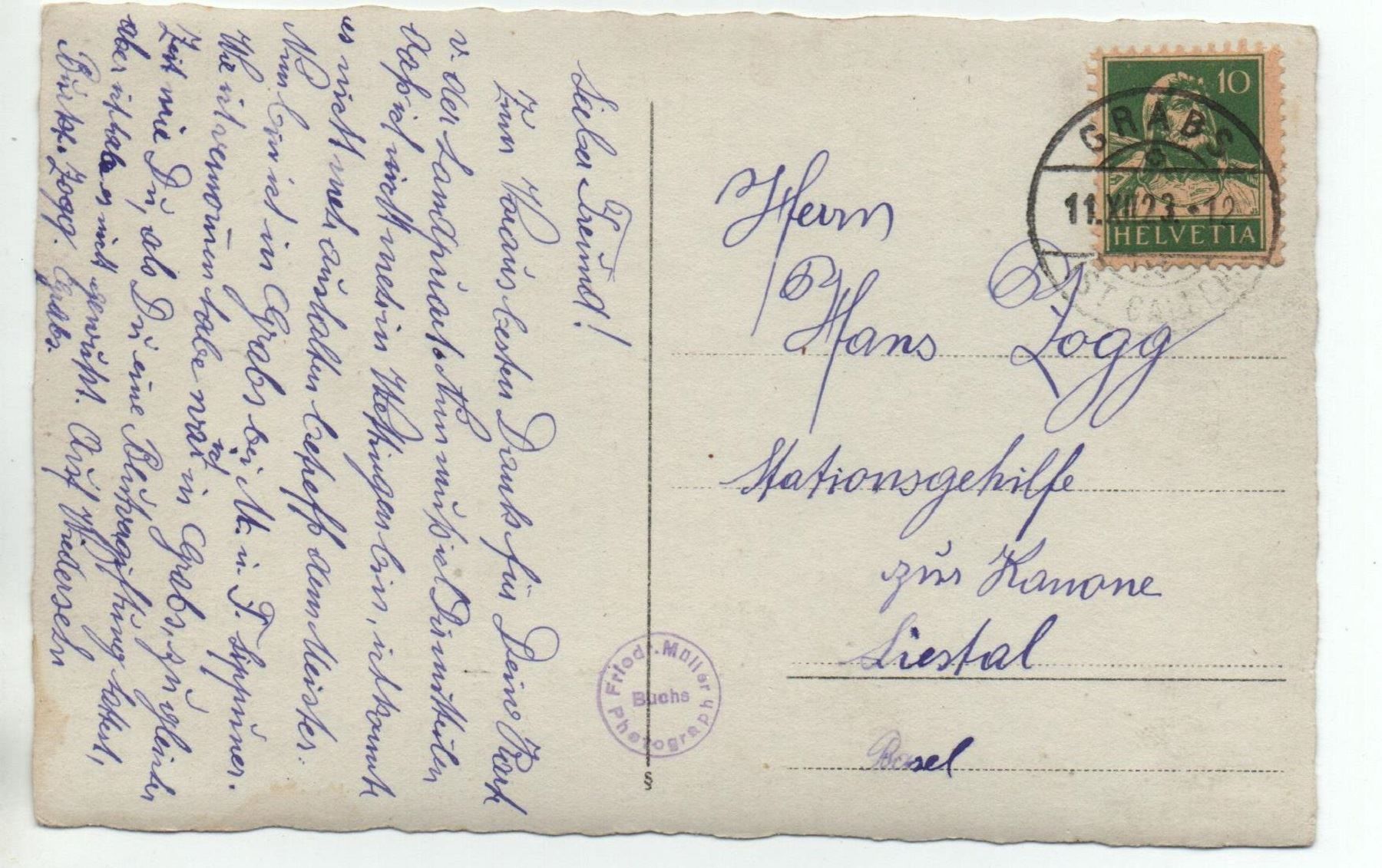 Cartes postales: GRABS Kurhaus – D'occasion à Jona par philajona 1