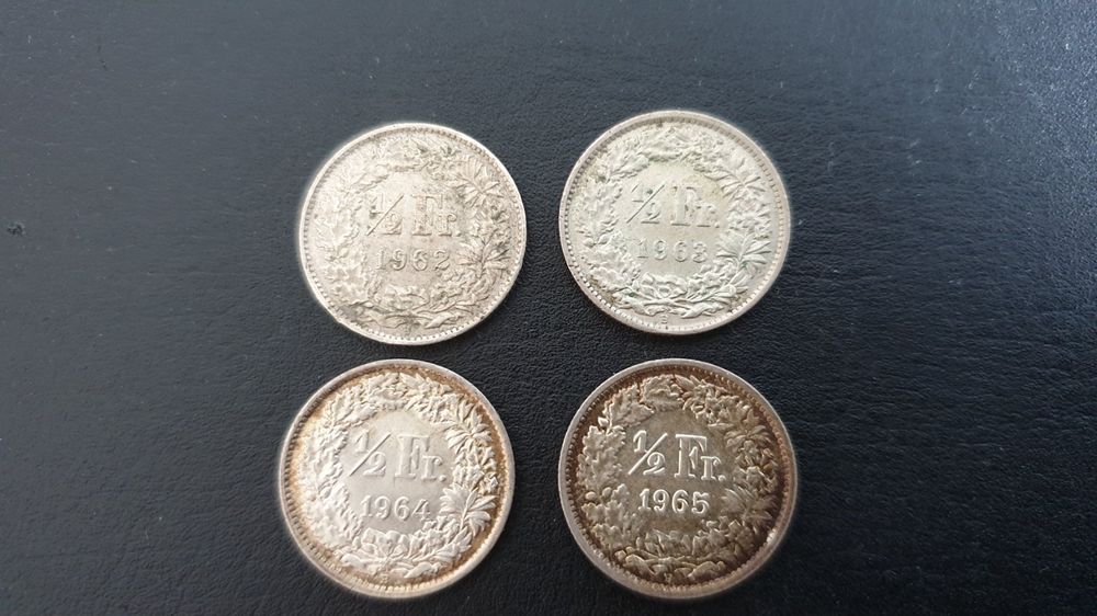 50 Rappen Silber Jahrgang 1962, 1963. 1964 und 1965 | Kaufen auf Ricardo