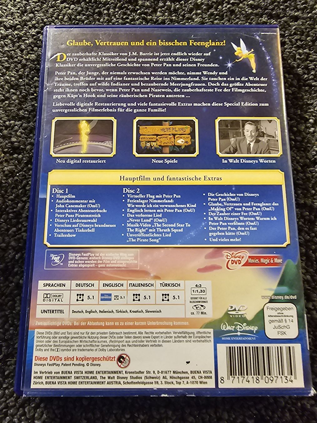 Tutti i DVDs: Peter Pan 2-Disc Special Edition (20571) – Usato da Ruswil venduto da jan_bxl5 1