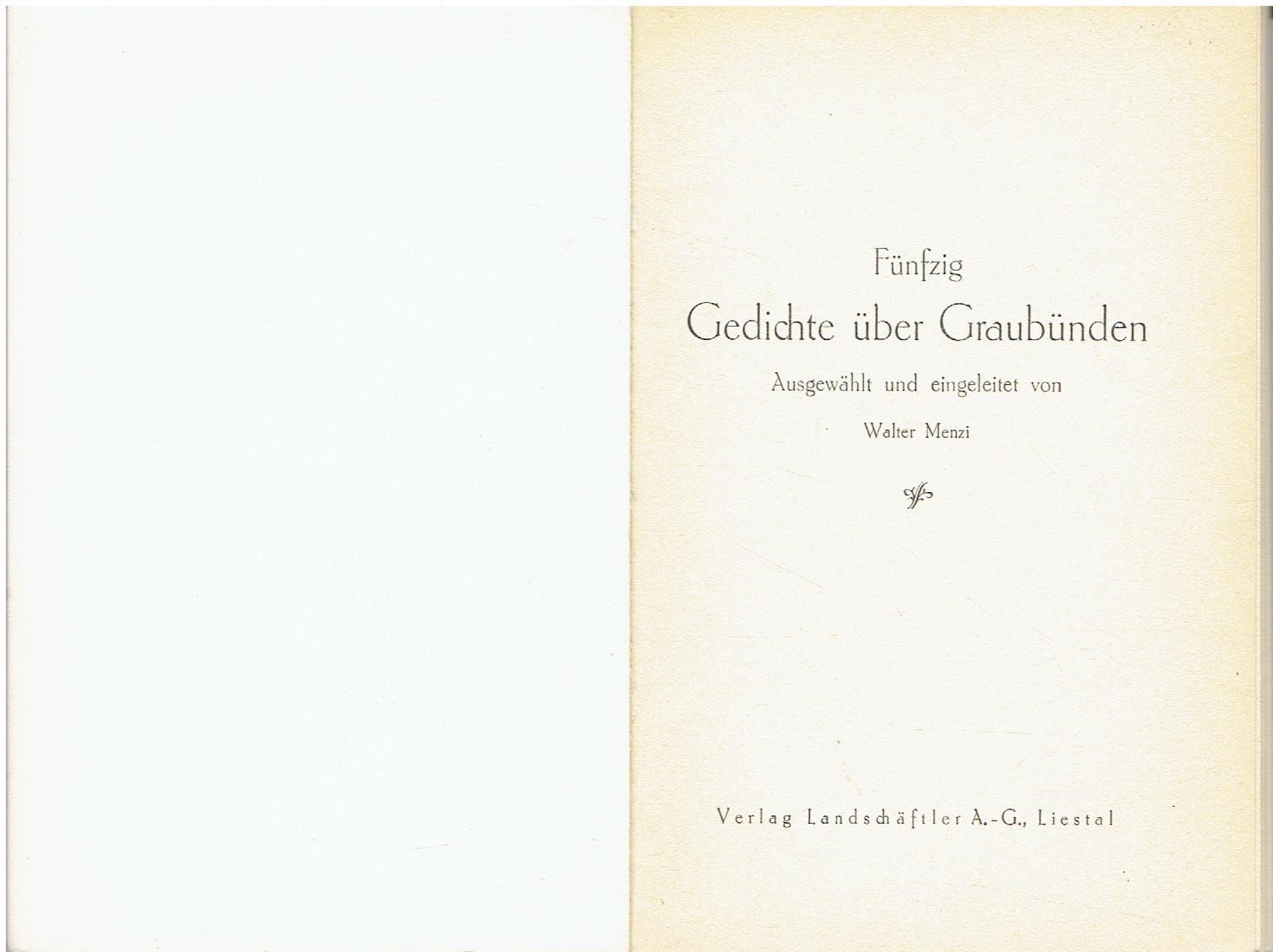 Libri: 50 Gedichte über Graubünden – Usato da Flims - Dorf venduto da Stagediver 1