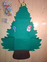 Wand Deko Filz Weihnachtsbaum + Klett Figuren