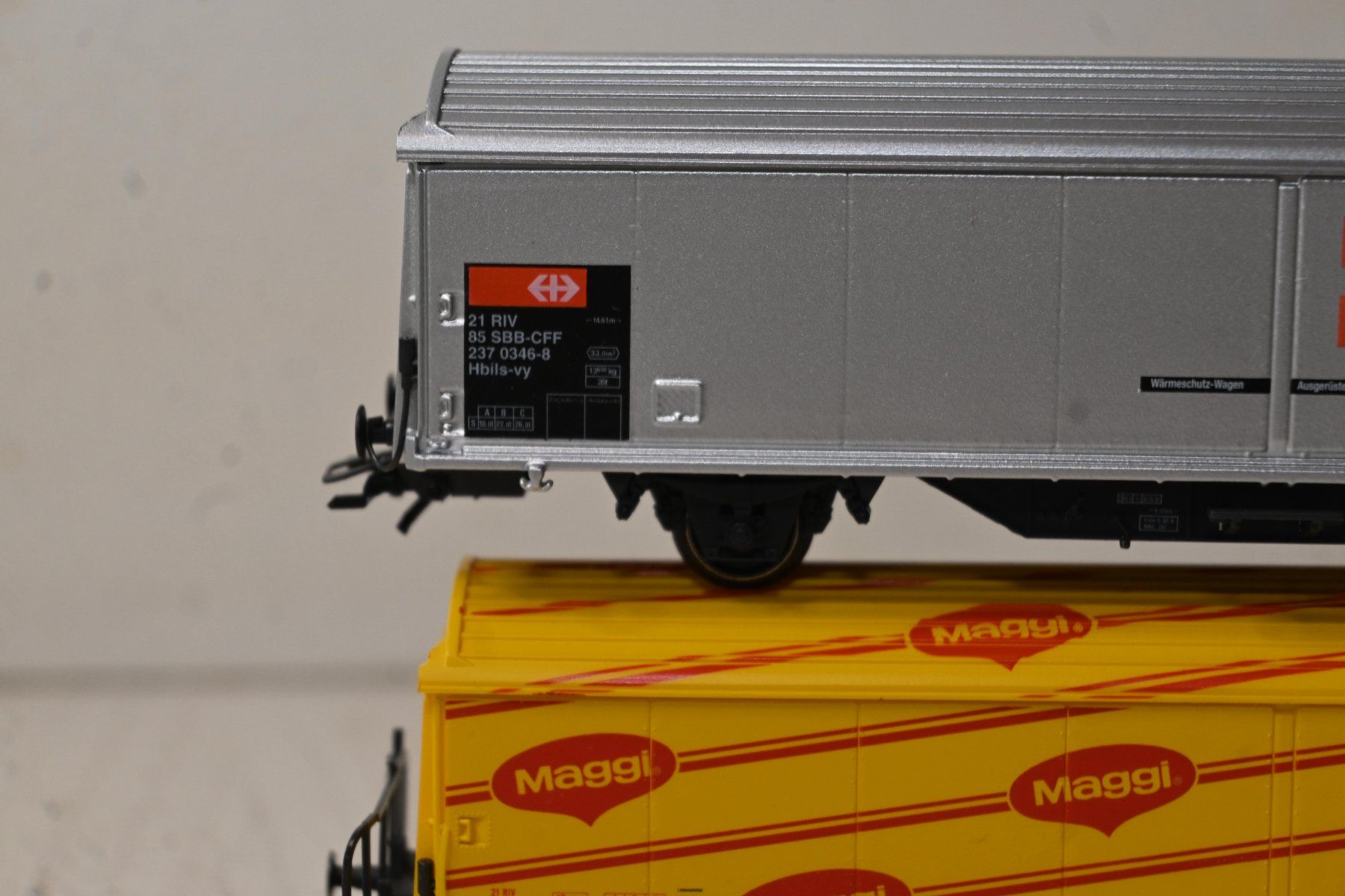 Märklin Modellini di ferrovie: Hbils Märklin HO/AC  Maggi + Cargo  mit OVP – Usato da Laupen ZH venduto da Zmoewe 2