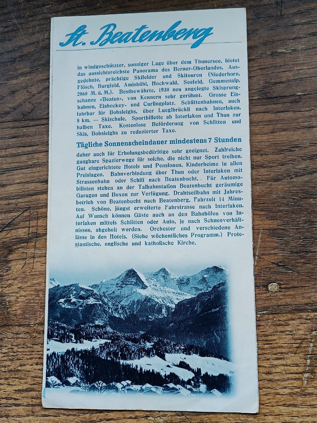 Documenti: Alter Prospekt / St Beatenberg - Berner Oberland ca. 1930 – Usato da Brugg AG venduto da Ente015 3
