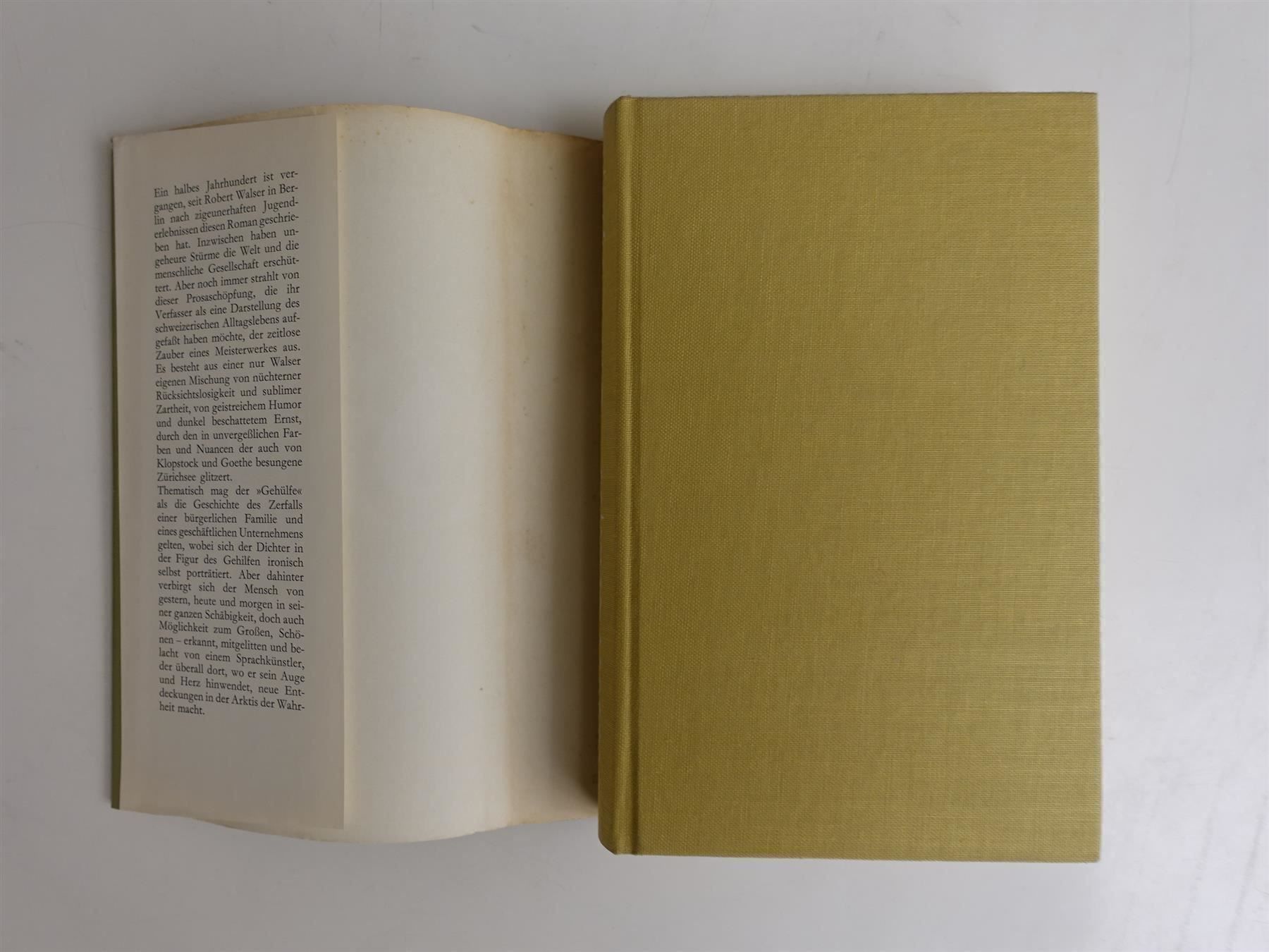 Libri: Rober Walser: Der Gehülfe, 1955 – Usato da Gutenswil venduto da Optico 2