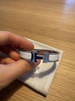 Hermès H clic silver white