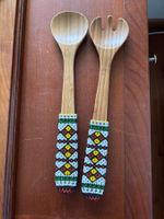 Salatbesteck Bambusholz Afrika afrikanische Handarbeit *NEU*