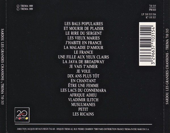 CD: Michel Sardou - Les Grandes Chansons, CD – Usato da Bionnens venduto da Meg011 1