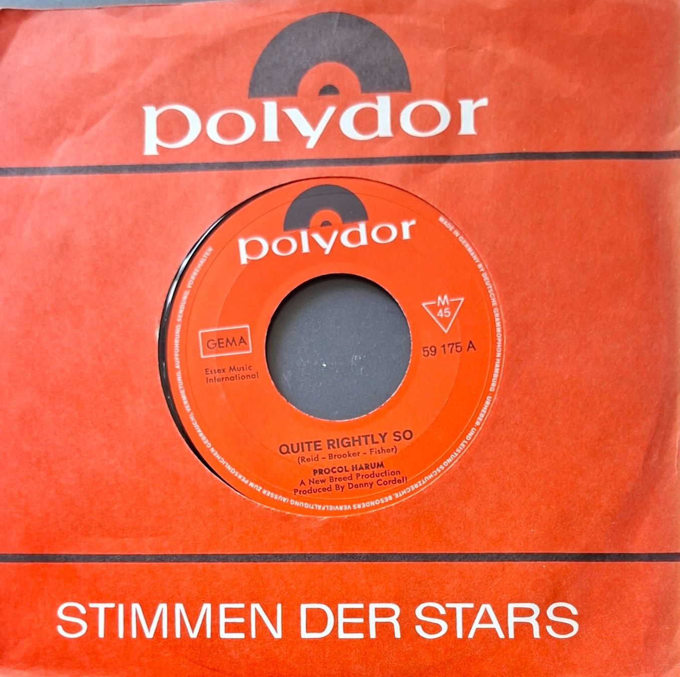 Dischi in vinile: Vinyl-Single Procol Harum - Quite Rightly So – Usato da Langenthal venduto da Modo39