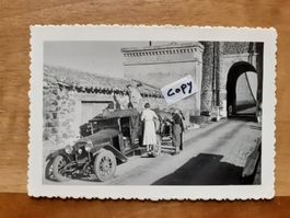 Antike Fotografie Militär Auto Oldtimer Foto Menschen belebt