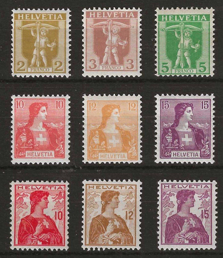 Tutti i francobolli: 1907-09 : 3 postfrische Serien ** – Nuovo (secondo la descrizione) da Gümligen venduto da Geniusbuy