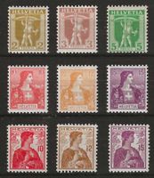 1907-09 : 3 postfrische Serien **