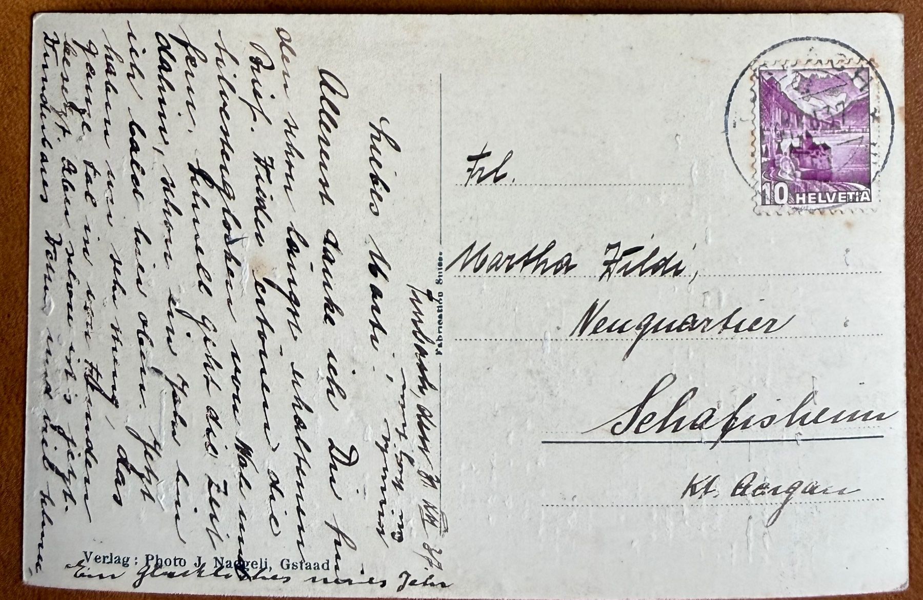 Cartoline postali: Saanen - Turbachtal - 1937 – Usato da Lutry venduto da Ediego 1