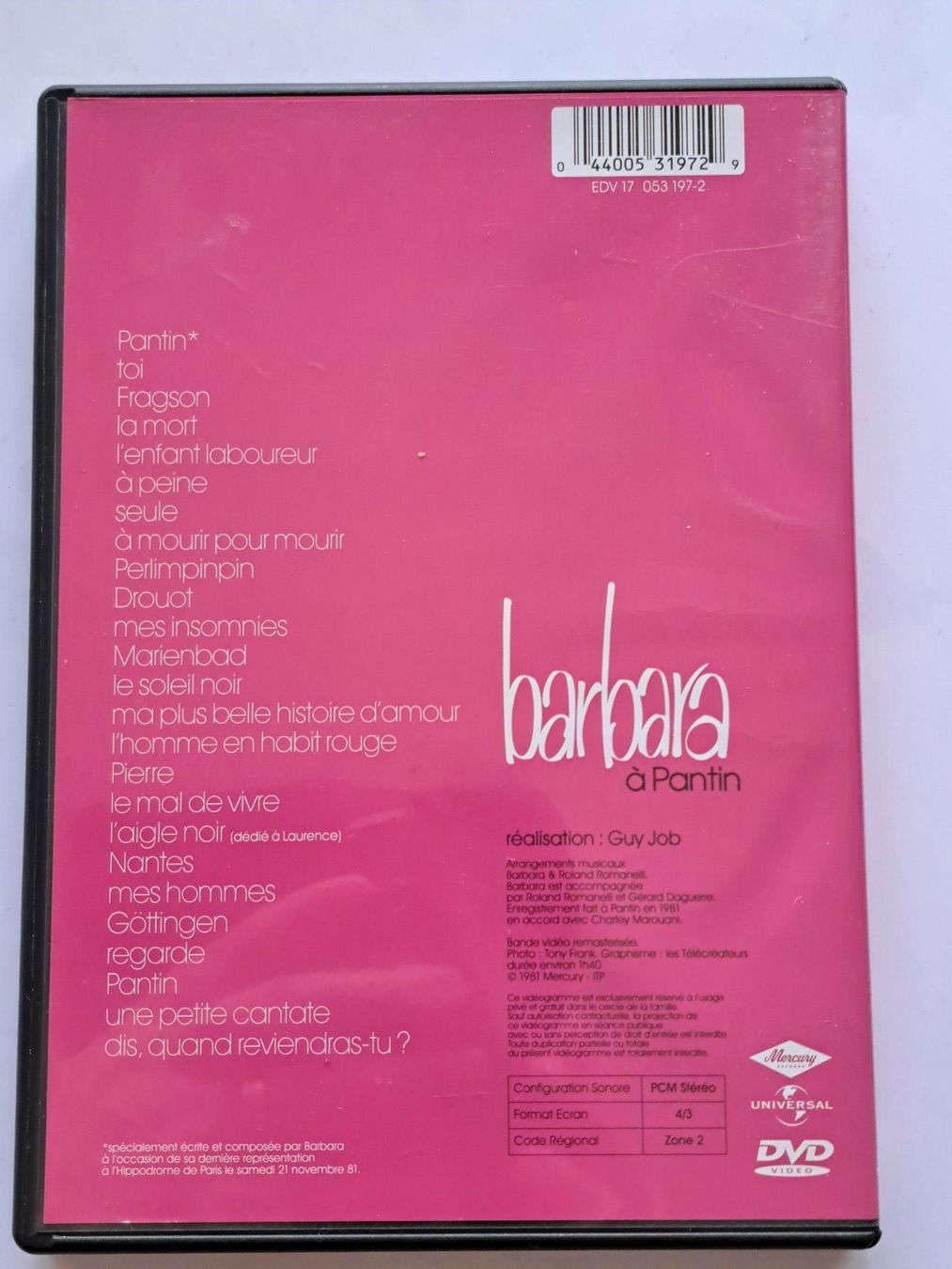 Tutti i DVDs: DVD Barbara - A Pantin  – Usato da Pully venduto da bro_n52j 1