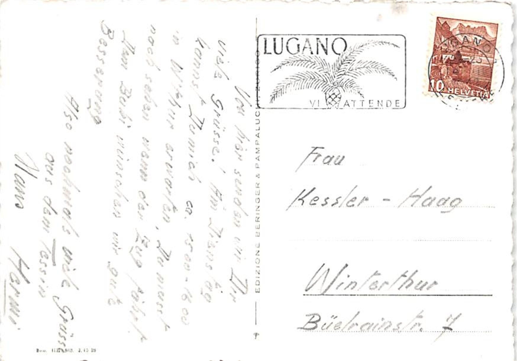 Cartoline postali: Gandria – Usato da Ottikon b.Kemptth. venduto da Neptun1974 1
