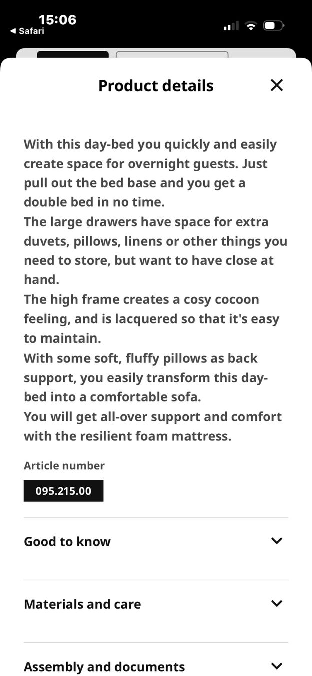 Ikea Betten: Hemnes Sofa lit /comme neuf – Gebraucht aus Vollèges von mou_6yk8 3