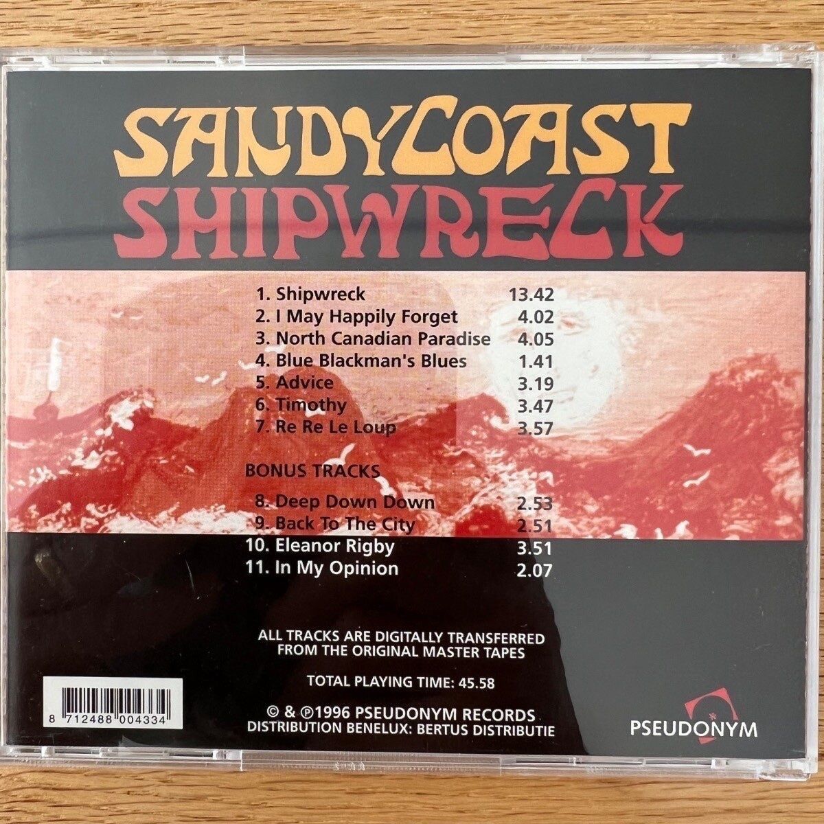 CD: Sandy Coast - Shipwreckl / CD - 1. NL-Press. 1996 on CD TOP – Usato da Gais venduto da soundcave57 1