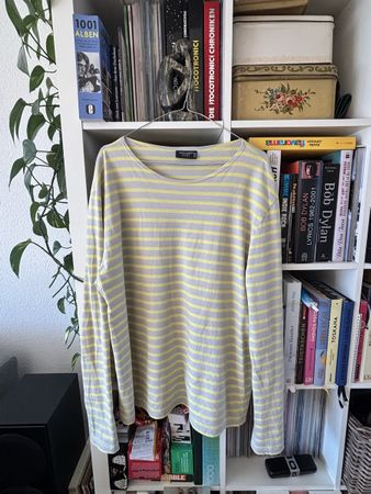 Saint James Langarmshirt gestreift gelb, XL