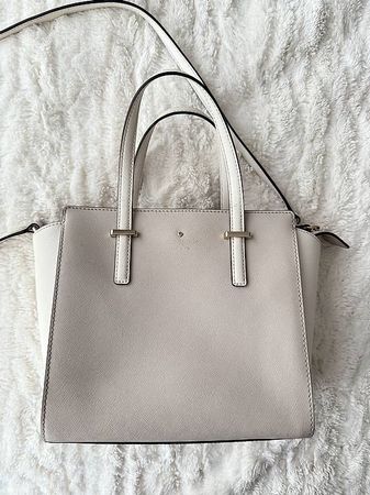 Kate Spade Echtleder-Tasche, Beige/Cream, Satchel