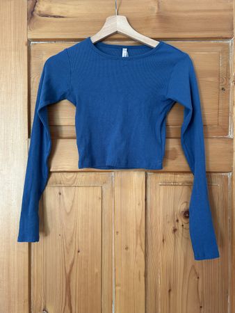 FS Sister Top, Langarm, Gerippt, Blau, Grösse XS