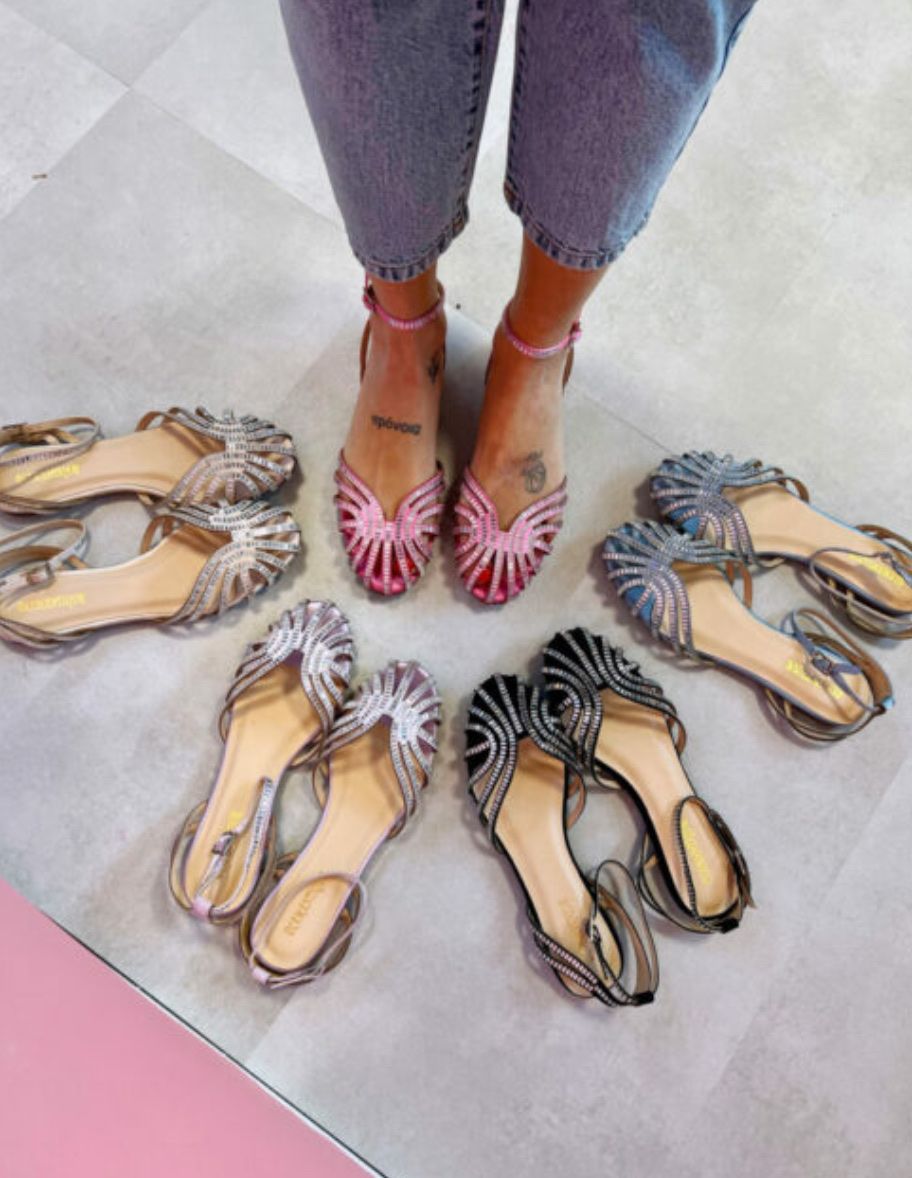 Scarpe da donna: Pink Strass Sandals – Nuovo e nell'imballaggio originale da Sonvico venduto da gborella 2